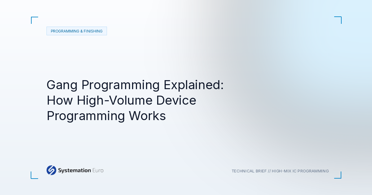 Gang Programming - Systemation Euro Northampton UK