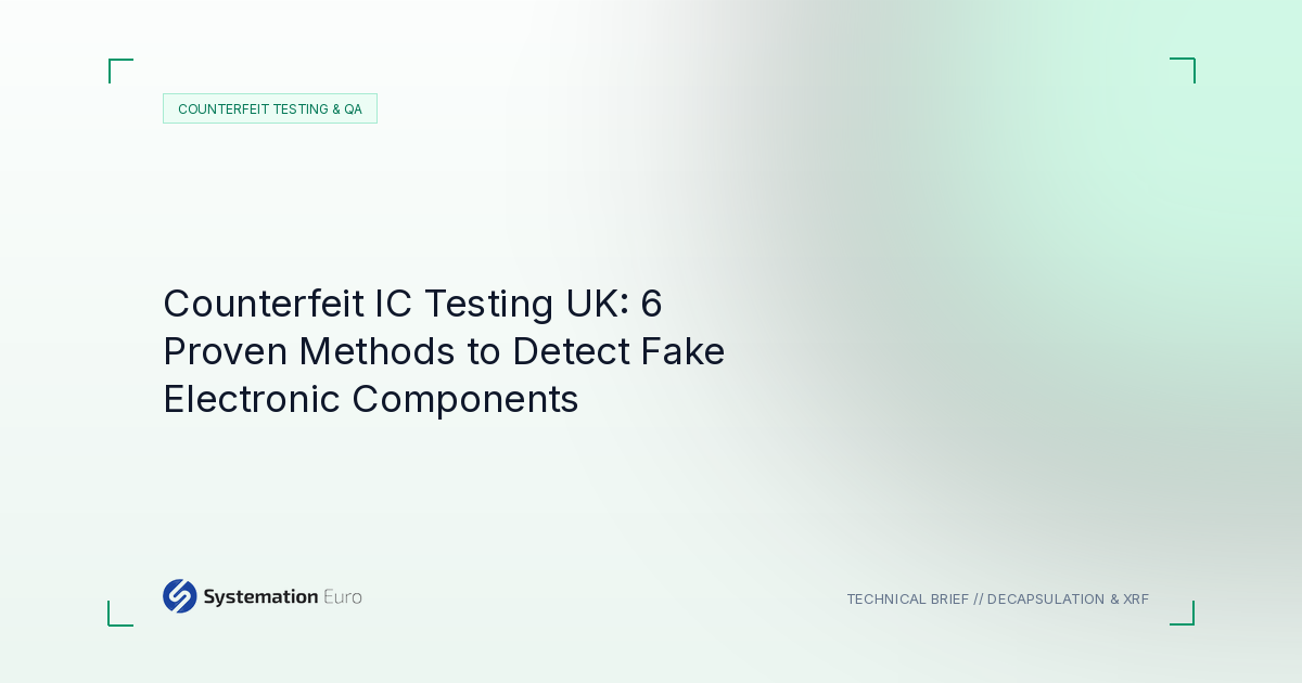 Counterfeit IC Testing UK: 6 Proven Methods to Detect Fake Electronic Components - Systemation Euro Northampton UK