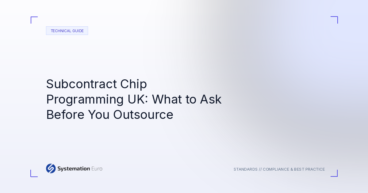 Subcontract Chip Programming UK: What to Ask Before You Outsource - Systemation Euro Northampton UK