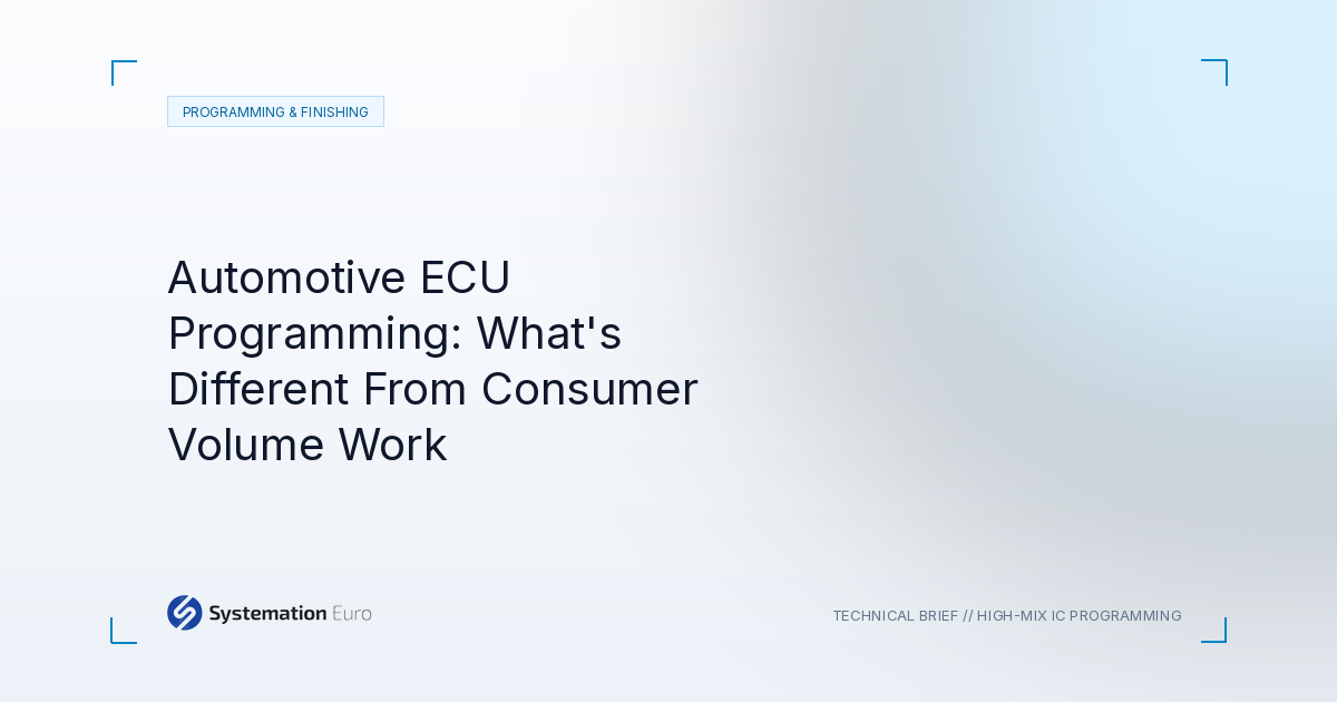 Automotive Ecu Programming - Systemation Euro Northampton UK